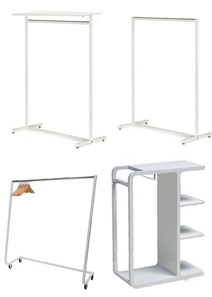 Examples of white clothing racks